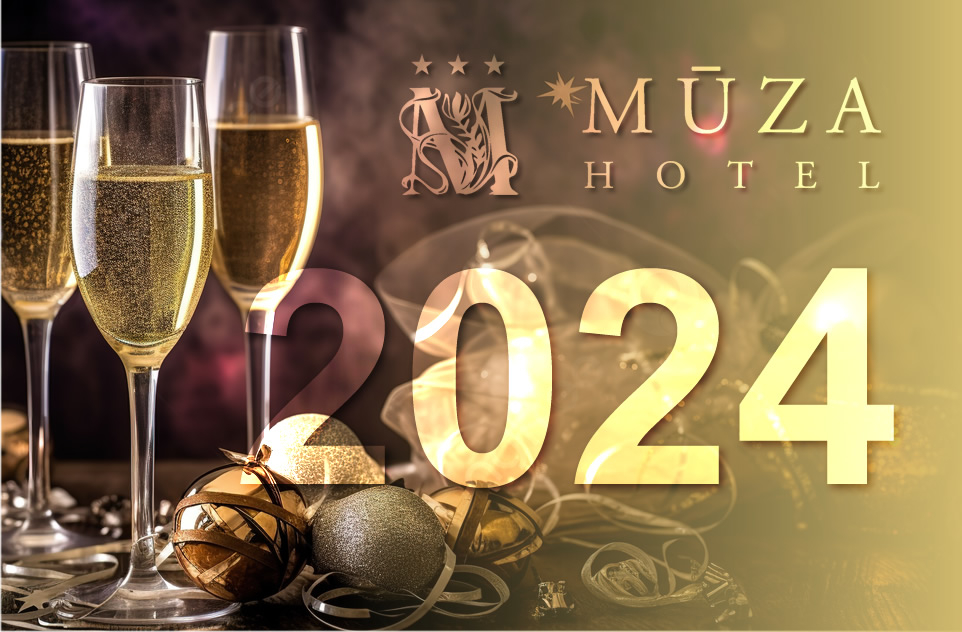 Sutikite Naujuosius 2024-uosius metus viešbutyje MŪZA!